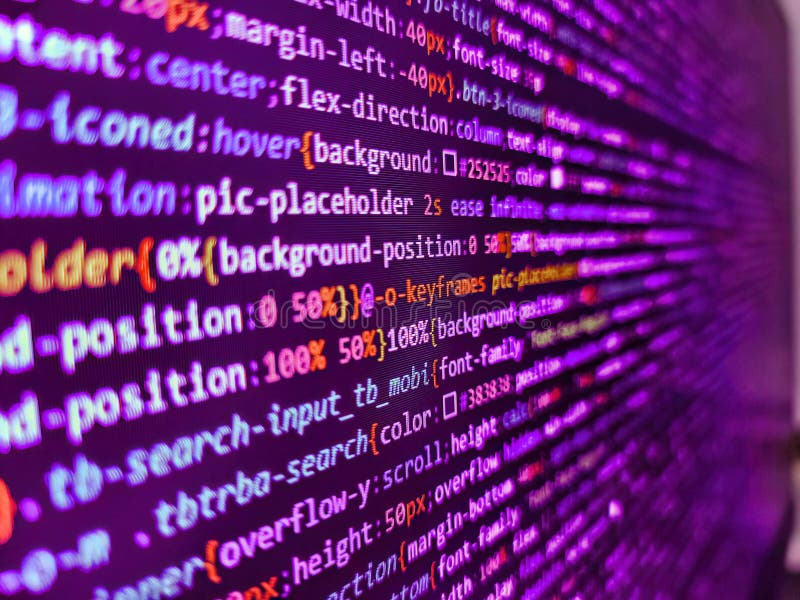 Концепция абстрактного алгоритма современного приложения. Крупный план кода JavaScript и HTML. Программирование на JavaScript на н стоковые изображения rf