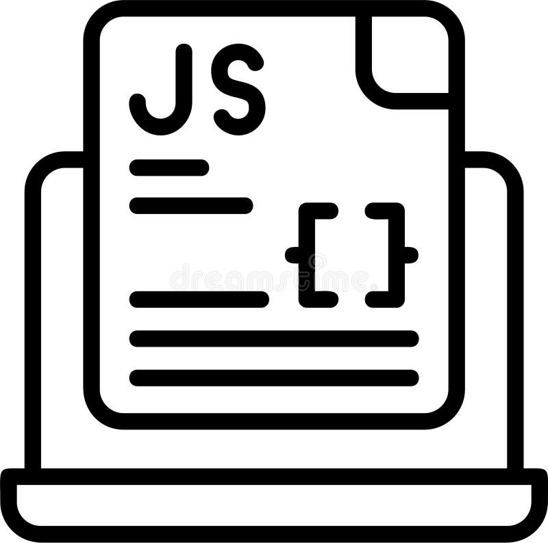 Javascript文件矢量图图标 皇族释放例证