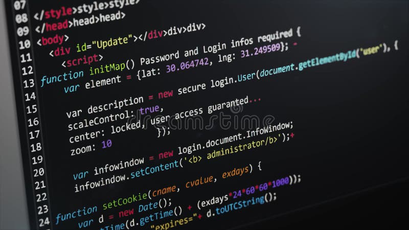JavaScript代码段 库存例证
