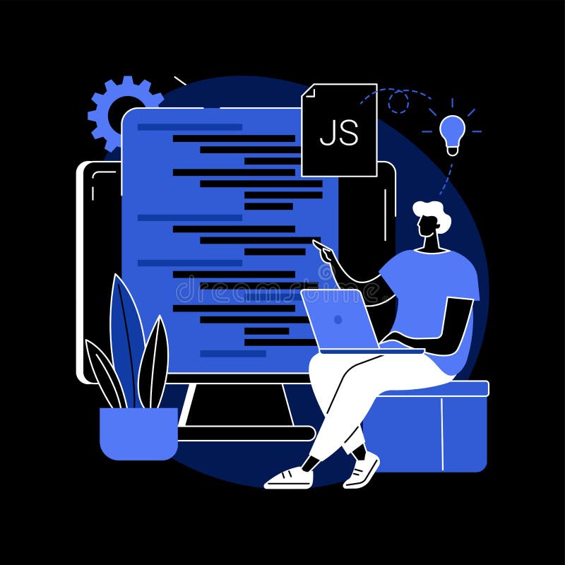 JavaScript 抽象概念矢量图 库存例证