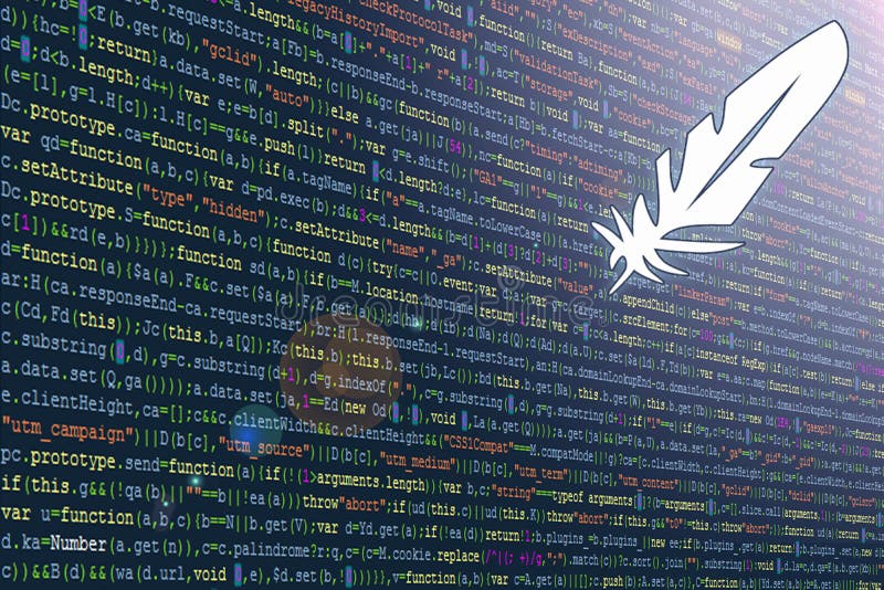 来自计算机程序代码的隧道 代码、Javascript、CSS和PHP的程序员字符串 黑客编码概念 源代码 皇族释放例证