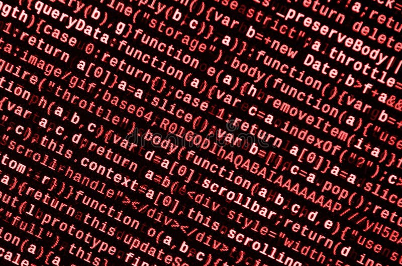 Javascriptfunktionen, Variablen, Gegenstände Überwachen Sie Nahaufnahme des Funktionsquellcodes IT-Fachmann-Arbeitsplatz lizenzfreies stockbild