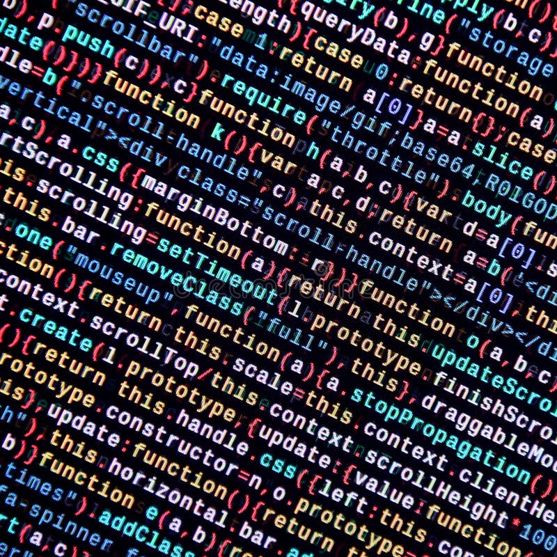 Javascriptfunktionen, Variablen, Gegenstände Überwachen Sie Nahaufnahme des Funktionsquellcodes IT-Fachmann-Arbeitsplatz stockbilder