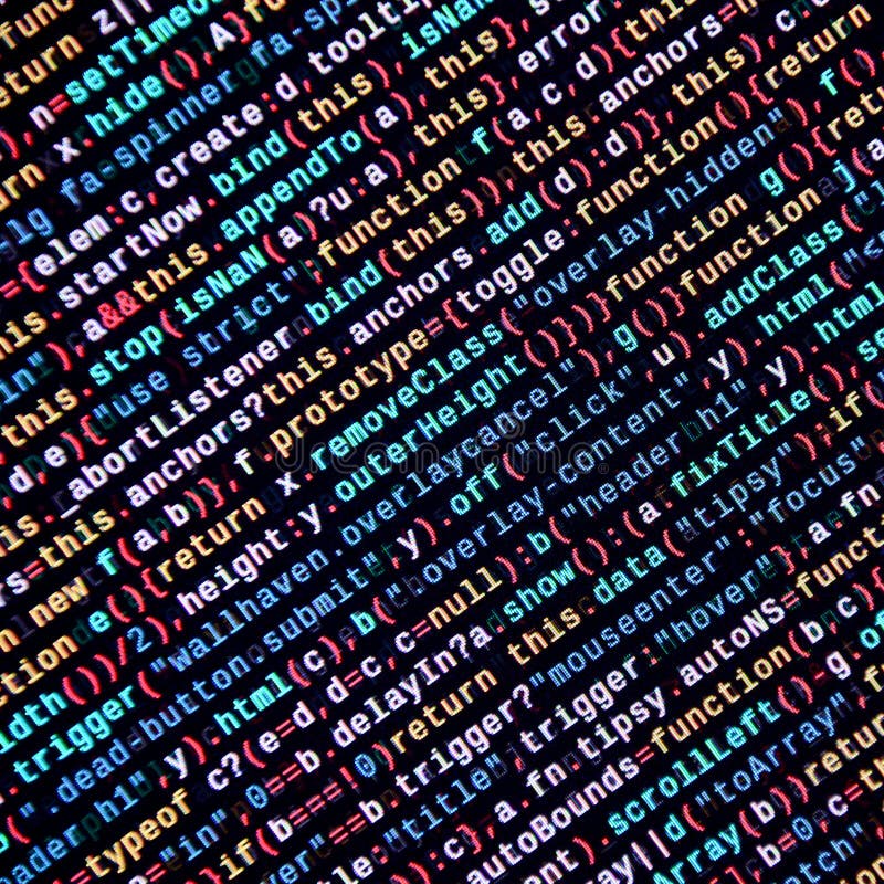 Javascriptfunktionen, Variablen, Gegenstände Überwachen Sie Nahaufnahme des Funktionsquellcodes IT-Fachmann-Arbeitsplatz lizenzfreies stockfoto