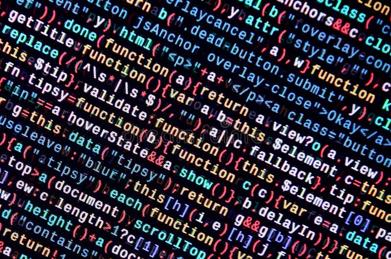 Javascriptfunktionen, Variablen, Gegenstände Überwachen Sie Nahaufnahme des Funktionsquellcodes IT-Fachmann-Arbeitsplatz lizenzfreies stockbild