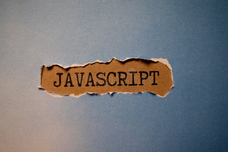 笔记本电脑顶视图，显示文字 Javascript。JavaScript 字样 库存图片