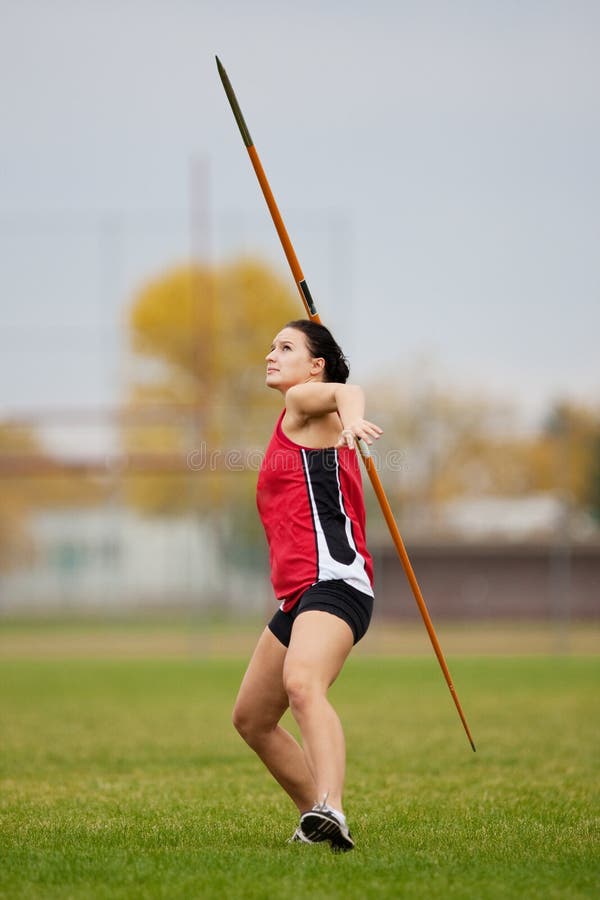 Javelin athlete stock images