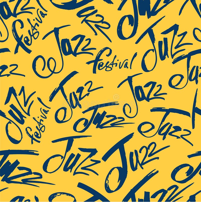 jazz Balayez le stylo marquant avec des lettres le modèle sans couture Inscription d'encre de vecteur Style moderne de calligraph illustration libre de droits jazz Balayez le stylo marquant avec des lettres le modèle sans couture Inscription d'encre de vecteur Style moderne de calligraph illustration libre de droits
