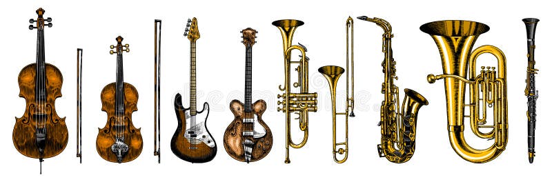 broken liberal cold Jazz Classical Wind Instruments Set. Musical Trombone Trumpet Flute Bass Guitar Semi-acoustic French Horn Saxophone Stock Vector - Illustration of play, festival: 180843668 broken liberal cold Jazz Classical Wind Instruments Set. Musical Trombone Trumpet Flute Bass Guitar Semi-acoustic French Horn Saxophone Stock Vector - Illustration of play, festival: 180843668