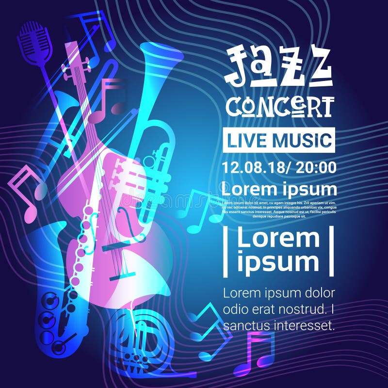 Jazz Festival Live Music Concert-de Banner van de Affichereclame