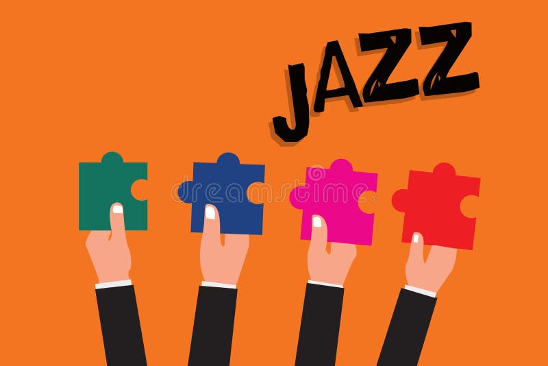 Jazz för textteckenvisning Kraftfull rytm för begreppsmässigt foto genom att använda mässings- och träblåsinstrumentinstrument fö vektor illustrationer Jazz för textteckenvisning Kraftfull rytm för begreppsmässigt foto genom att använda mässings- och träblåsinstrumentinstrument fö vektor illustrationer