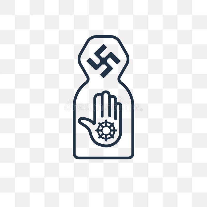 Jaïnisme vectorpictogram op transparante achtergrond, lineair J vector illustratie Jaïnisme vectorpictogram op transparante achtergrond, lineair J vector illustratie