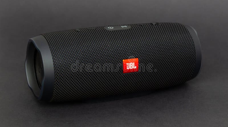 JBL Charge 3, Black Portable Bluetooth Speaker, with All-weather Protection  Editorial Stock Photo - Image of editorial, harman: 192904168