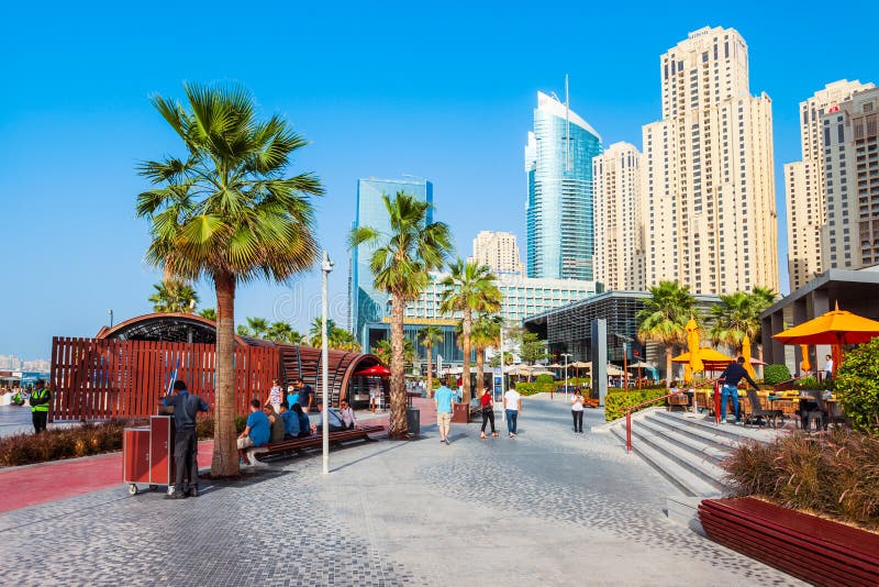 JBR Jumeirah Beach Residence, Dubai foto de stock JBR Jumeirah Beach Residence, Dubai foto de stock