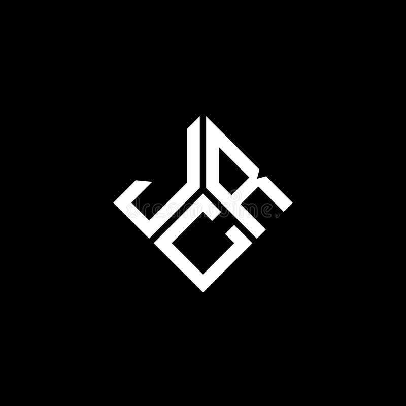 JCR Letter Logo Design on Black Background. JCR Creative Initials
