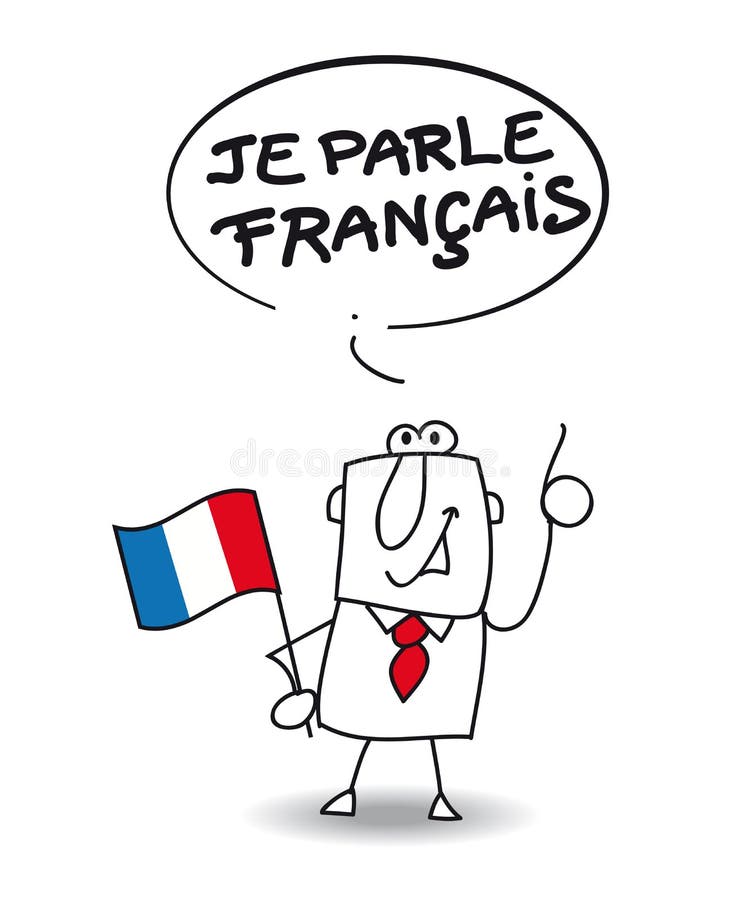 Je parle français illustration de vecteur. Illustration du bulle 38952640