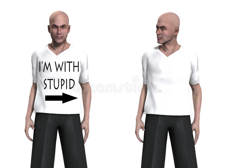Je suis avec un idiot illustration libre de droits