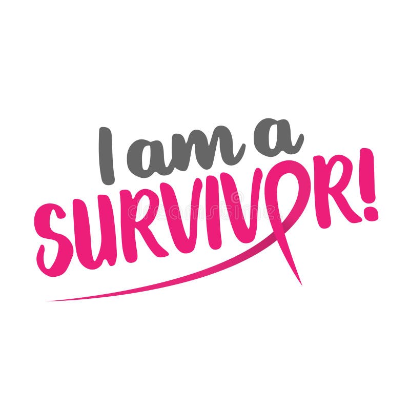 Je suis un cancer du sein de survivant illustration stock
