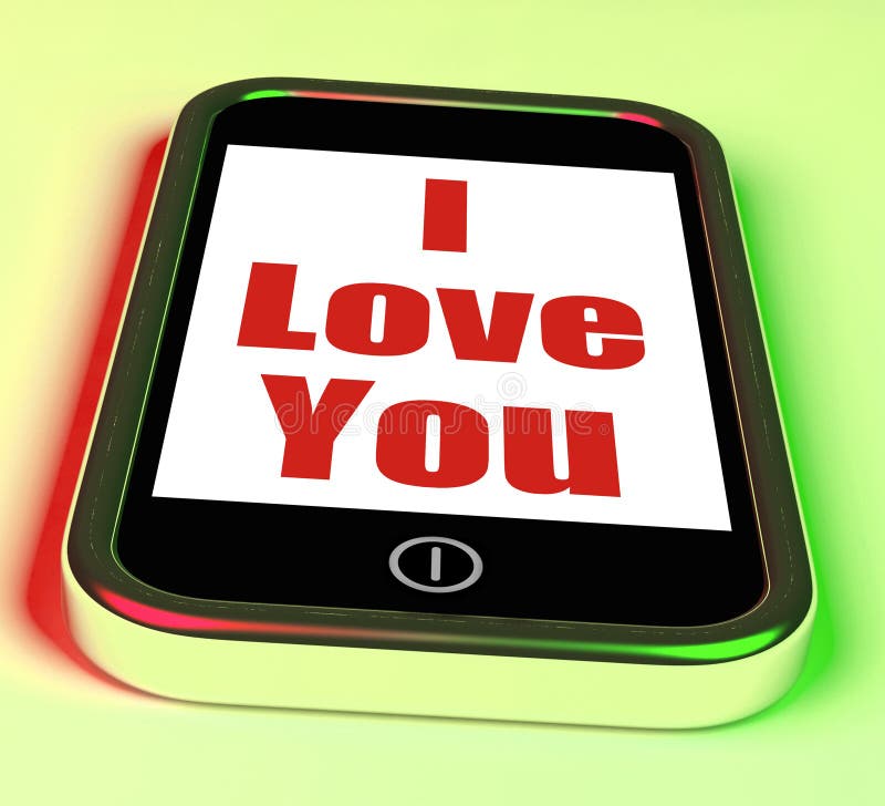 Je t'aime au téléphone les expositions adorent Romance illustration libre de droits Je t'aime au téléphone les expositions adorent Romance illustration libre de droits