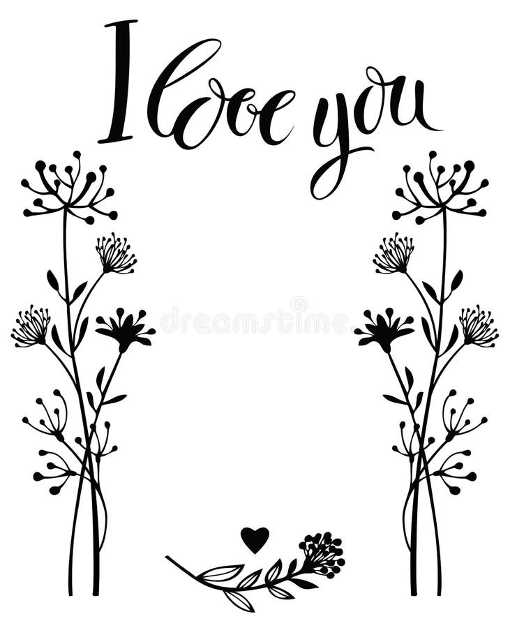 Je t'aime carte illustration stock Je t'aime carte illustration stock