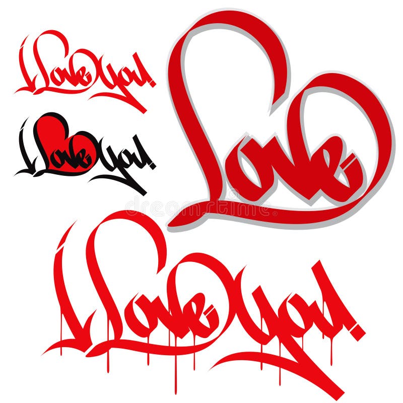 Graffiti d amour illustration de vecteur Illustration du Graffiti d amour illustration de vecteur Illustration du