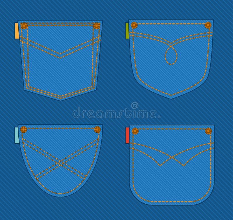 Jean pockets stock vector. Illustration of beautiful 21185815