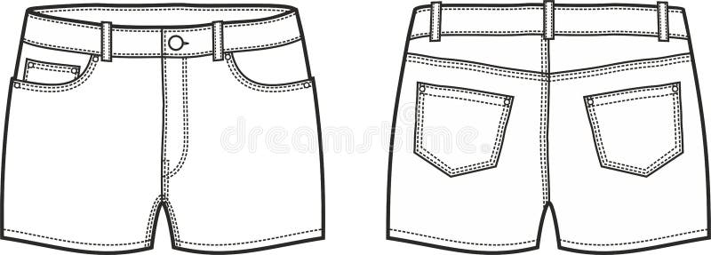 Jean shorts stock vector. Illustration of jeans, fashion - 265369719