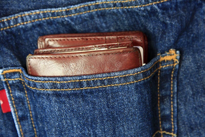 Jean with Wallet in Pocket stock photo. Image of mens 10900540