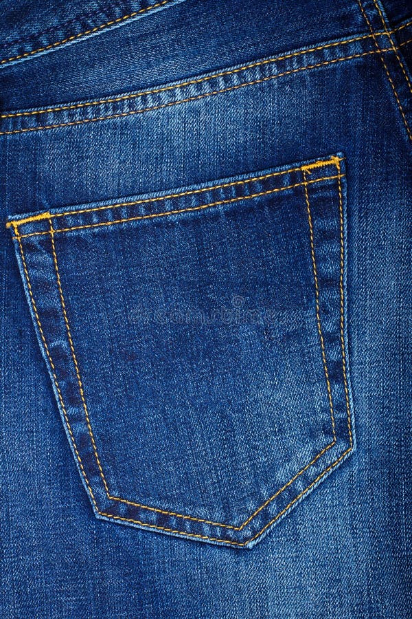 Back pocket of blue Jeans stock photo. Image of closeup - 22137042