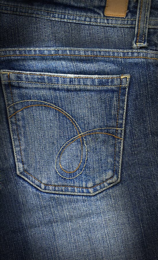 Jeans back pocket stock photo. Image of cotton, blue - 17703784