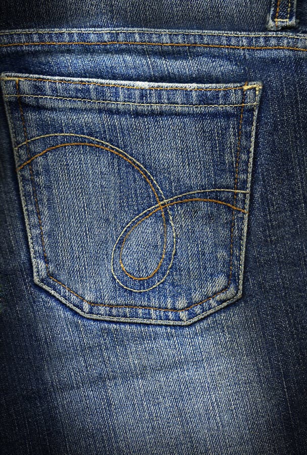 Jeans back pocket stock photo. Image of cotton, blue - 17703784