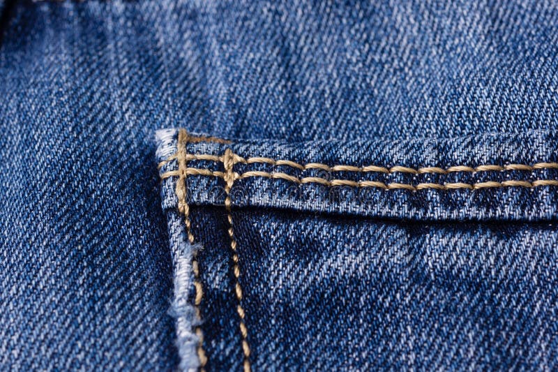 Jeans Close-up. Pocket, Seams Stock Image - Image of string, fabric ...