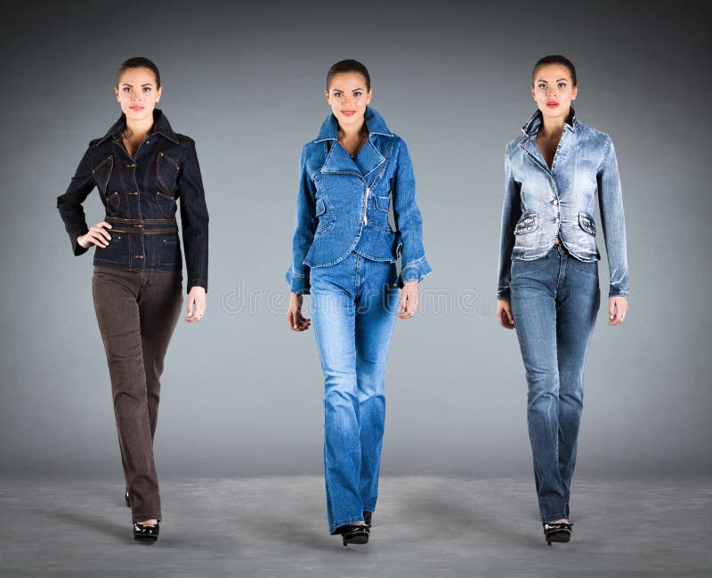 Jeans collection clothes stock photo. Image of vogue 16745858