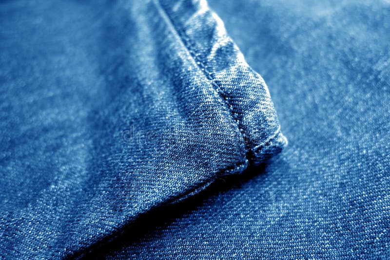Jeans Denim Texture with Blur Effect in Navy Blue Tone Stock Image
