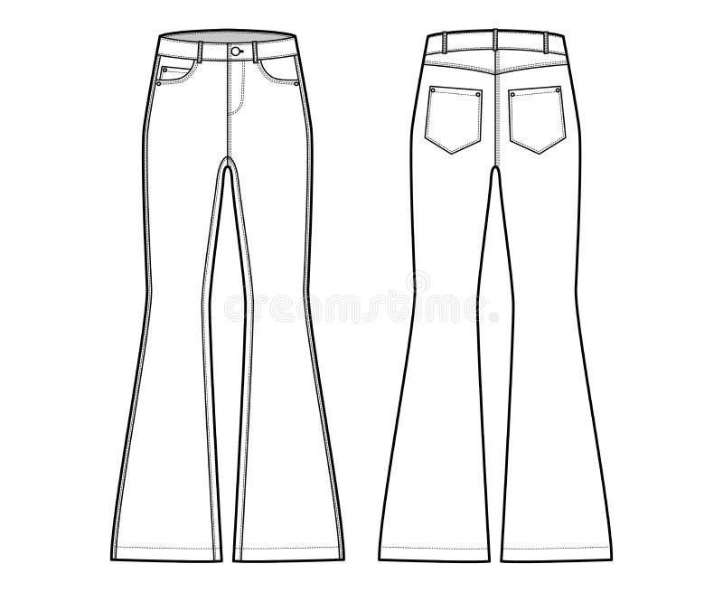 Flared Pants Stock Illustrations – 707 Flared Pants Stock Illustrations ...