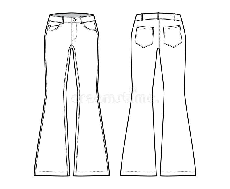 Flared Pants Stock Illustrations – 707 Flared Pants Stock Illustrations ...