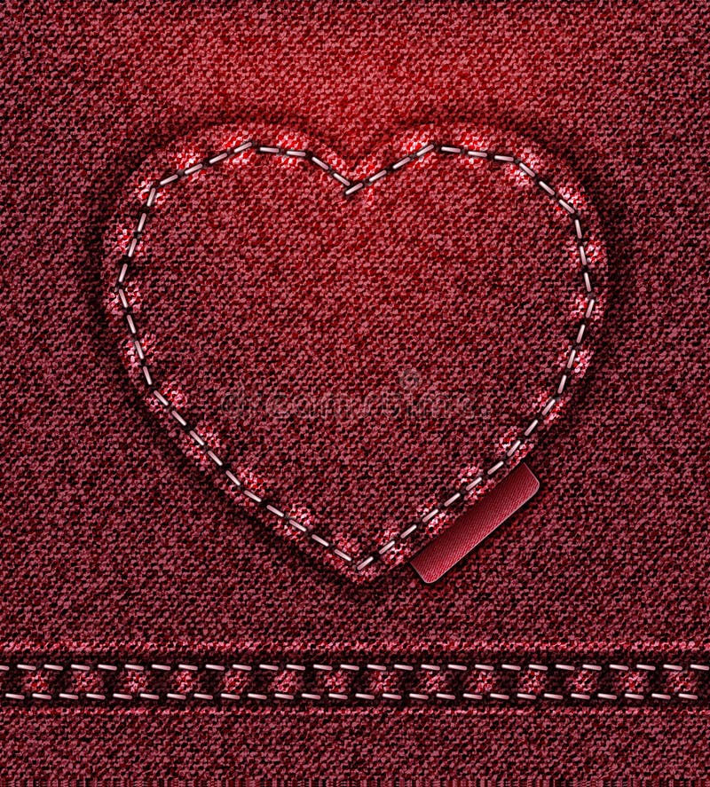 Jeans heart red