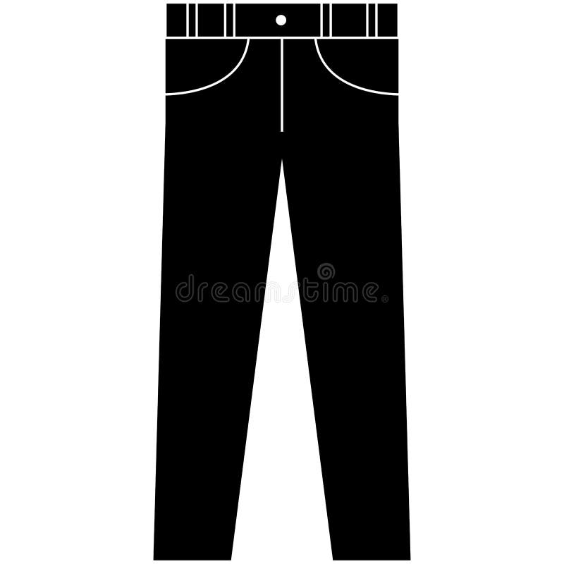 Jeans Icon on White Background. Pants Sign. Denim Symbol. Flat Style ...