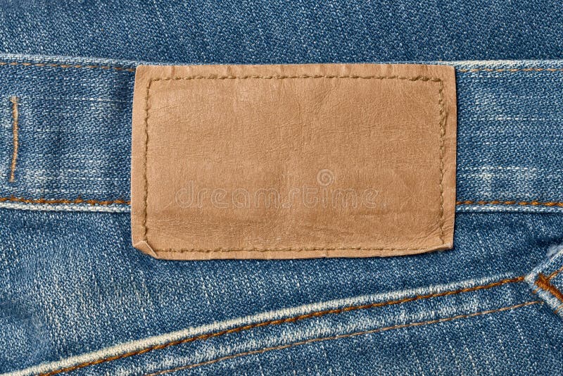 Jeans label clothing tag stock photo. Image of material 134384226