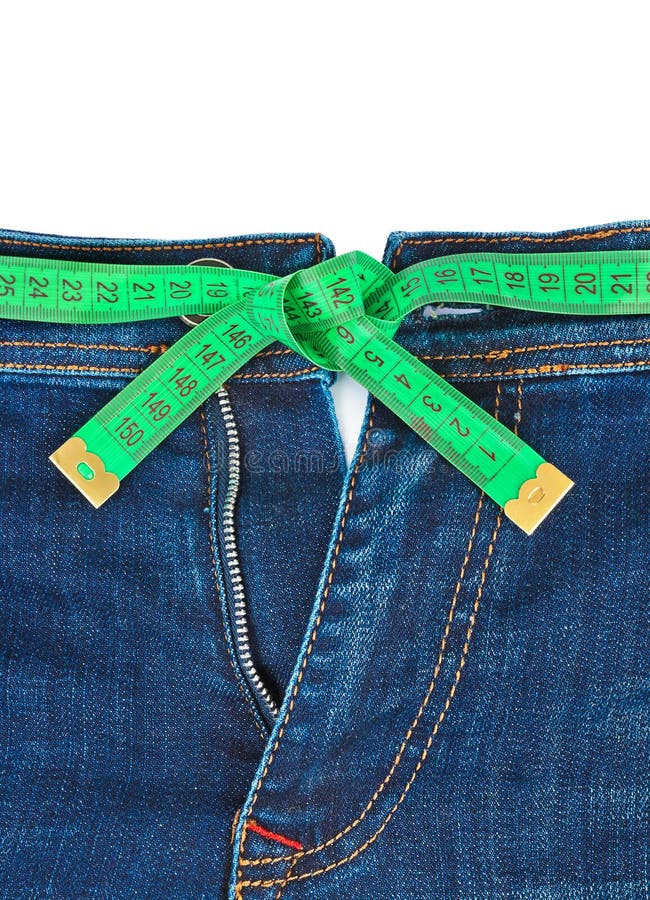 Jeans and Measuring Tape Slimming Concept Stock Photo Image of
