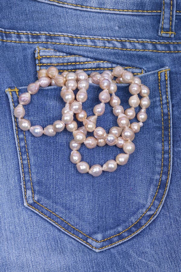 Pearls blue jean Jeans With