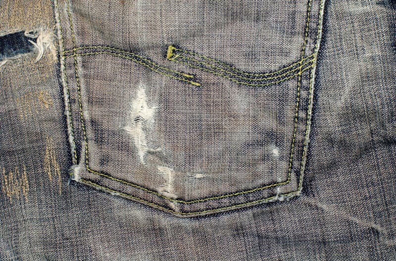 Jeans pocket close up