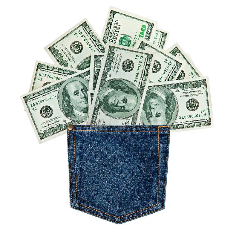Jeans pocket and money