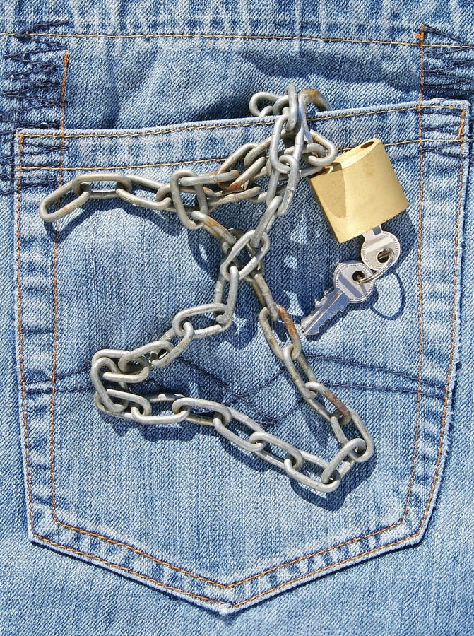 Jeans bag with padlock stock image. Image of style, color 51667569