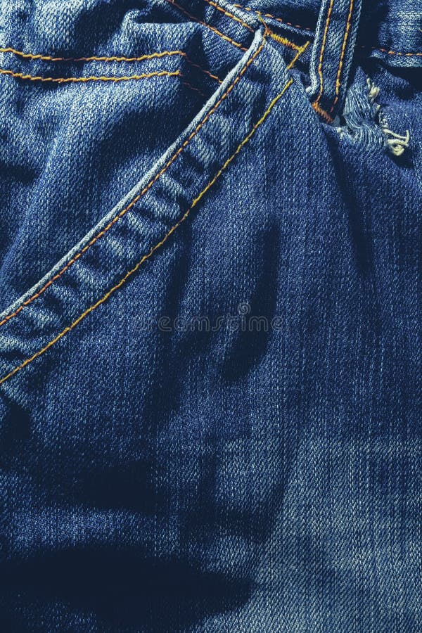 Jeans pocket stitching royalty free stock photos
