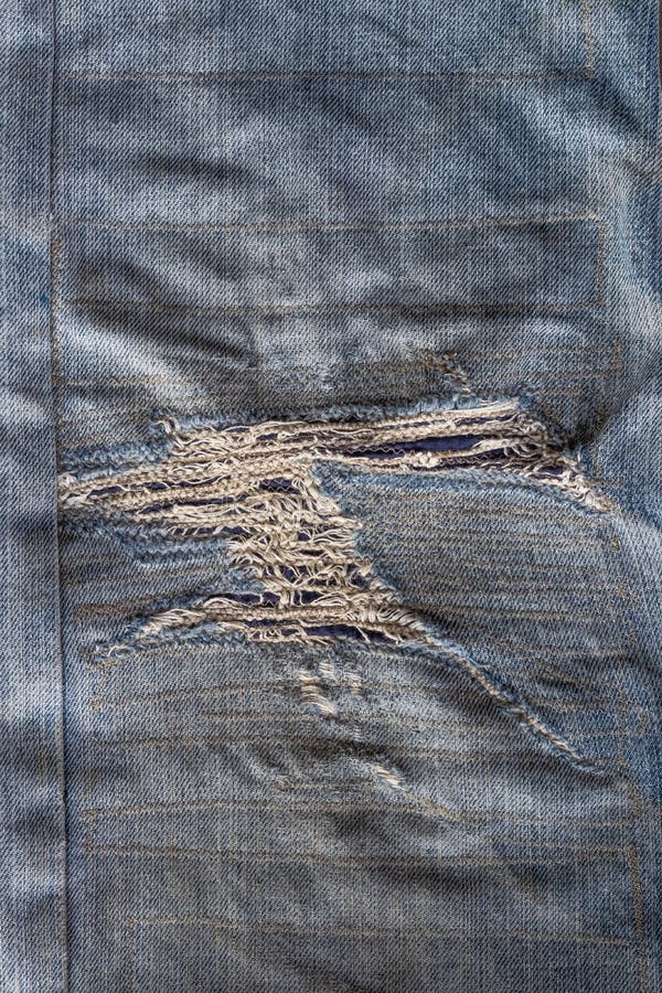 Jeans repairs are artistic.