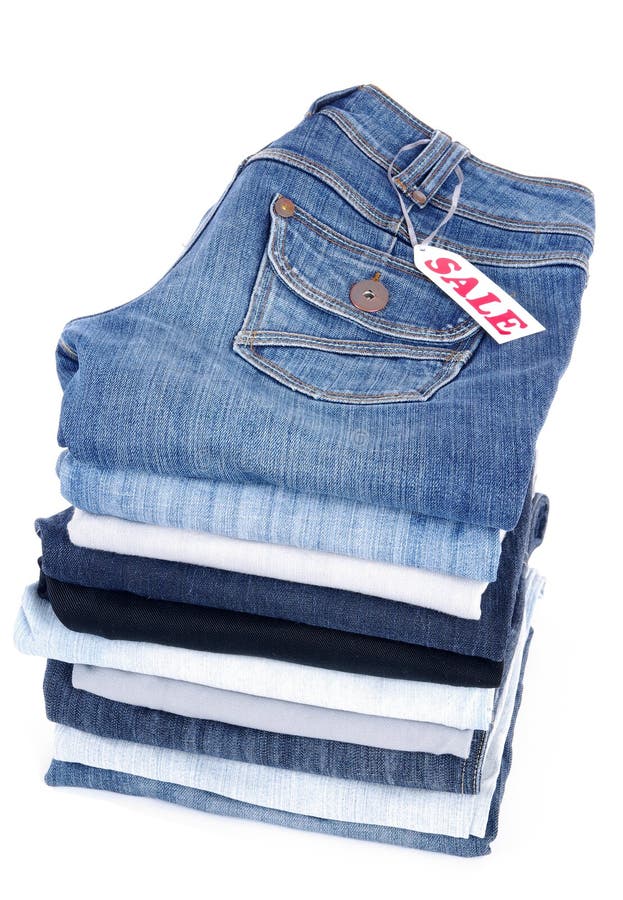 Jeans for sale stock image. Image of fashion, jeans, folded 13408987