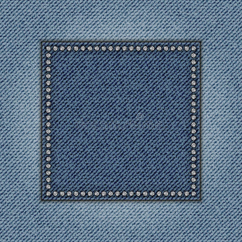 Jeans square stock vector. Illustration of cloth, brilliant - 95722994
