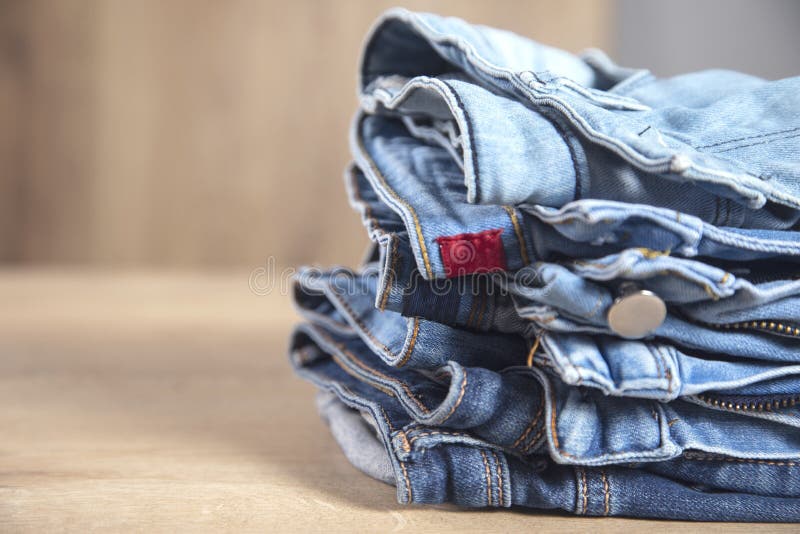 Jeans on the table stock photo. Image of classic, casual 232022372