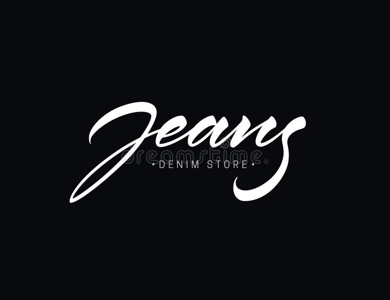 Jeans vector inscription vector illustration